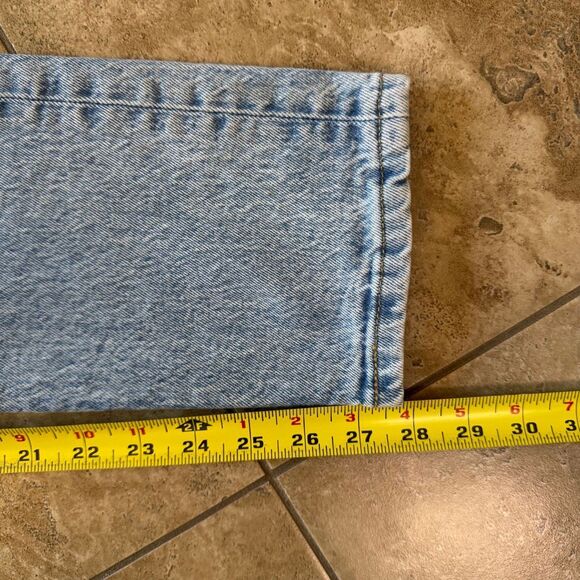 Levis 501S Womens Jeans 28x28 Lightwash Premium Denim Button Fly Skinny Big E - Picture 13 of 14